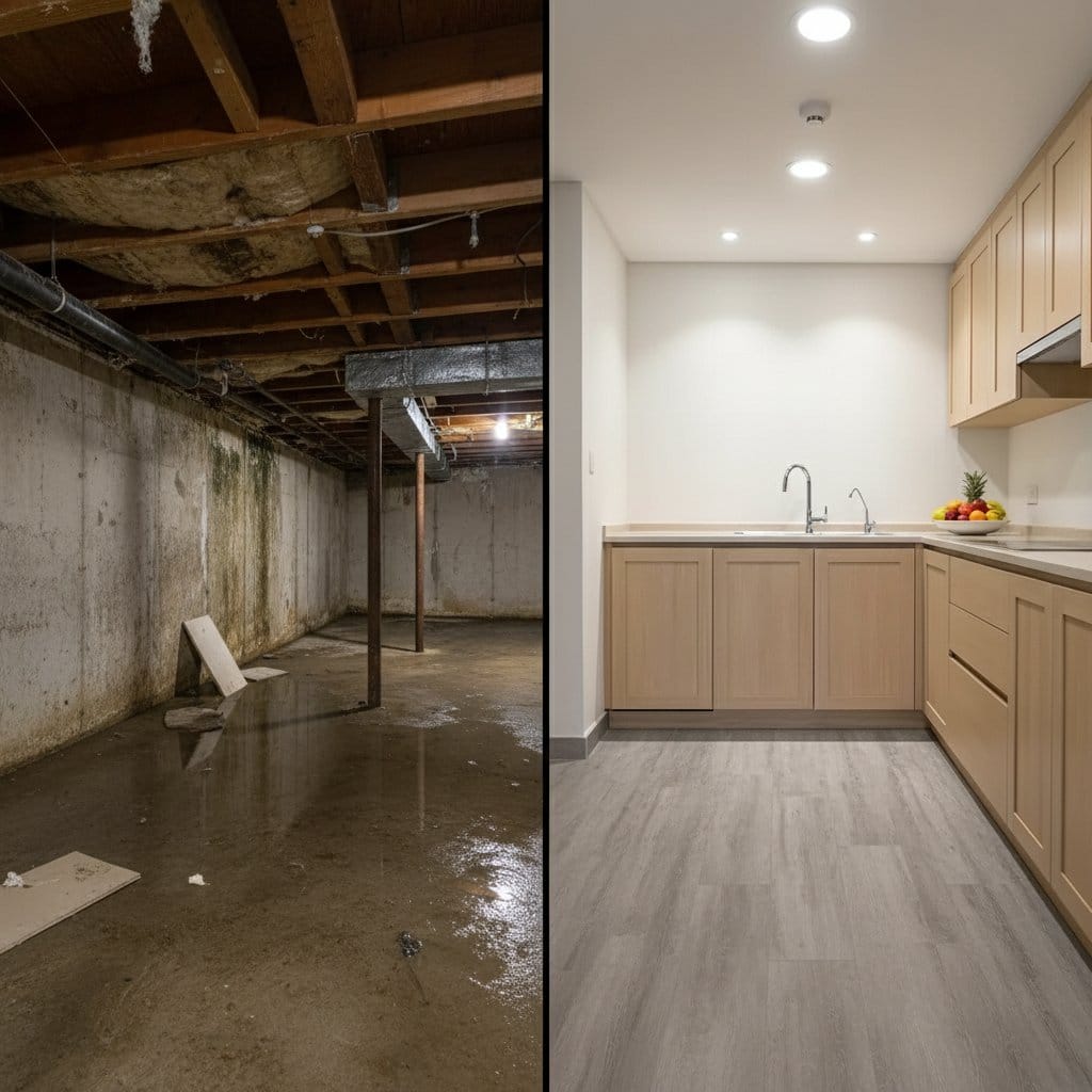 Tenafly Water Damage Restoration crawl space restoration before and after in Tenafly
